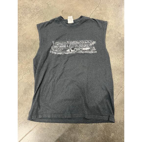 Vintage Harley Davidson Logo at Pete’s beach‎ Florida XL Tank Top - Picture 1 of 6